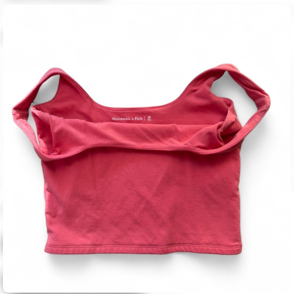 Abercrombie & Fitch Pink Square Neck Thick Straps Stretchy Tank Top - Picture 3 of 3